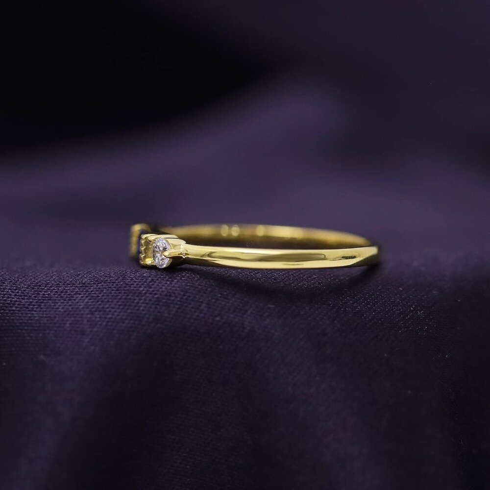 Elegant 3 Stone Stackable Ring - Baguette Simulat… - image 5